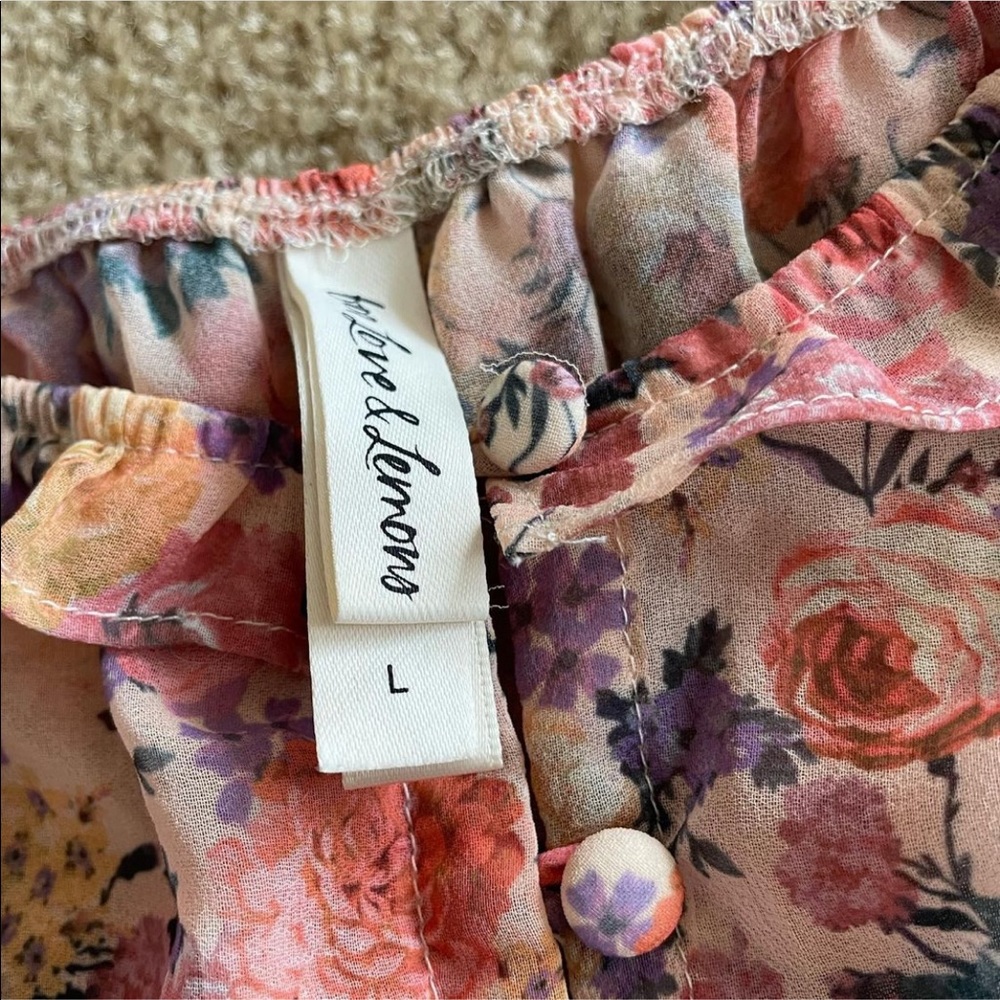For Love & Lemons sheer floral dress/robe - Picture 4 of 8